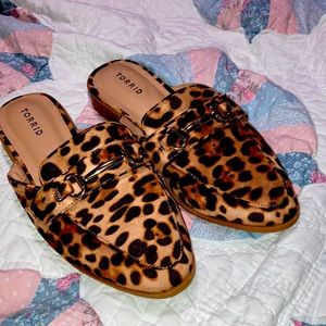 NWOT Torrid Leopard Mules 11W
